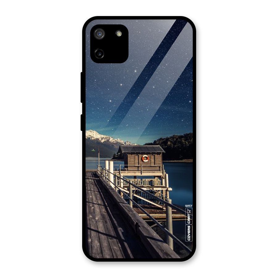 Beautiful Dock Hut Glass Back Case for Realme C11