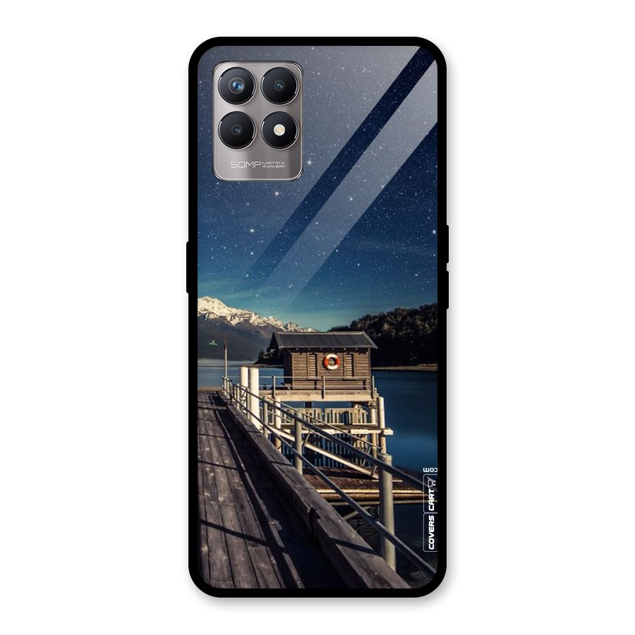 Beautiful Dock Hut Glass Back Case for Realme Narzo 50