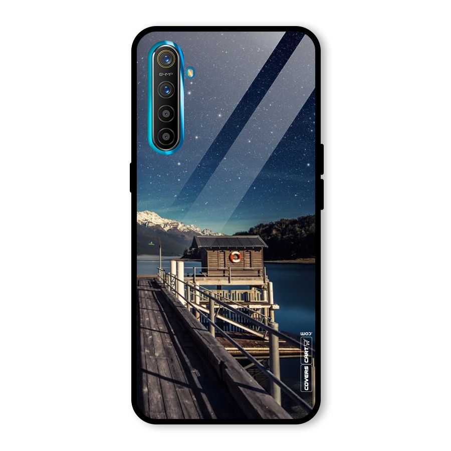 Beautiful Dock Hut Glass Back Case for Realme X2