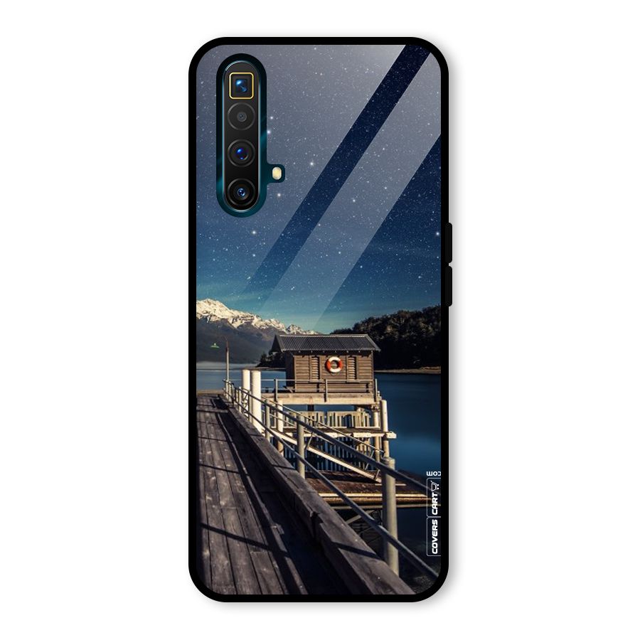Beautiful Dock Hut Glass Back Case for Realme X3 SuperZoom