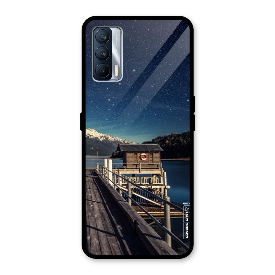Beautiful Dock Hut Glass Back Case for Realme X7