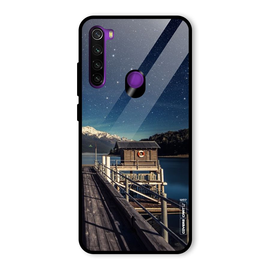 Beautiful Dock Hut Glass Back Case for Redmi Note 8