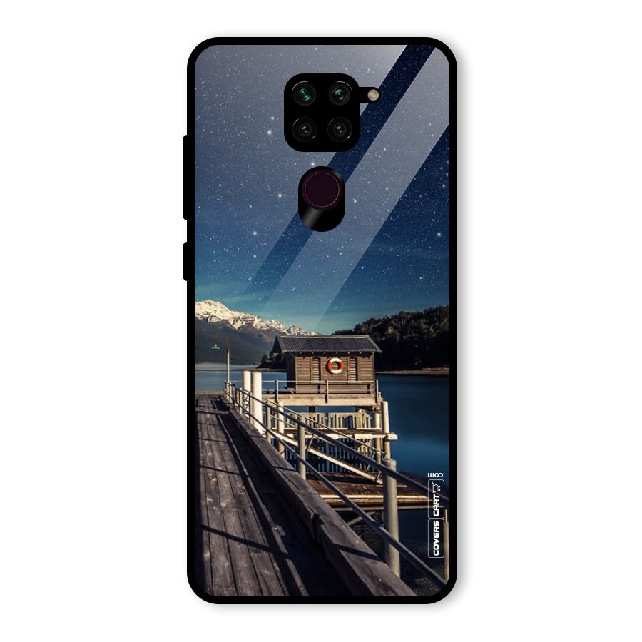 Beautiful Dock Hut Glass Back Case for Redmi Note 9