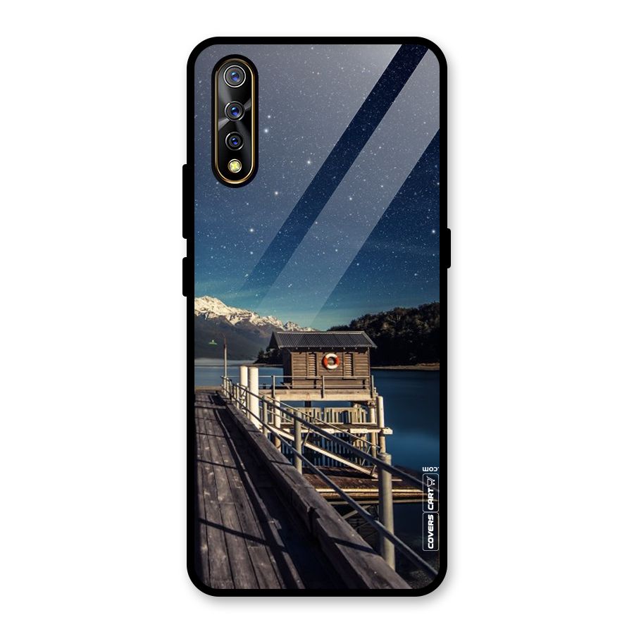 Beautiful Dock Hut Glass Back Case for Vivo S1