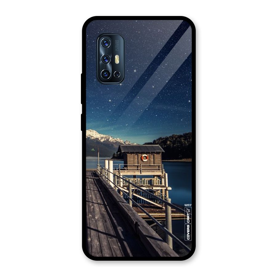 Beautiful Dock Hut Glass Back Case for Vivo V17