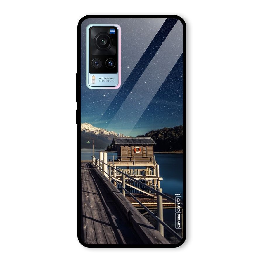 Beautiful Dock Hut Glass Back Case for Vivo X60