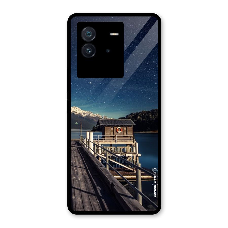 Beautiful Dock Hut Glass Back Case for Vivo iQOO Neo 6 5G