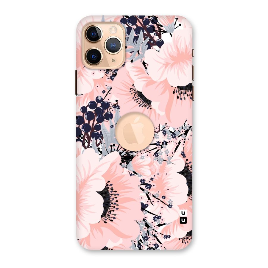 Beautiful Flowers Back Case for iPhone 11 Pro Max Logo Cut