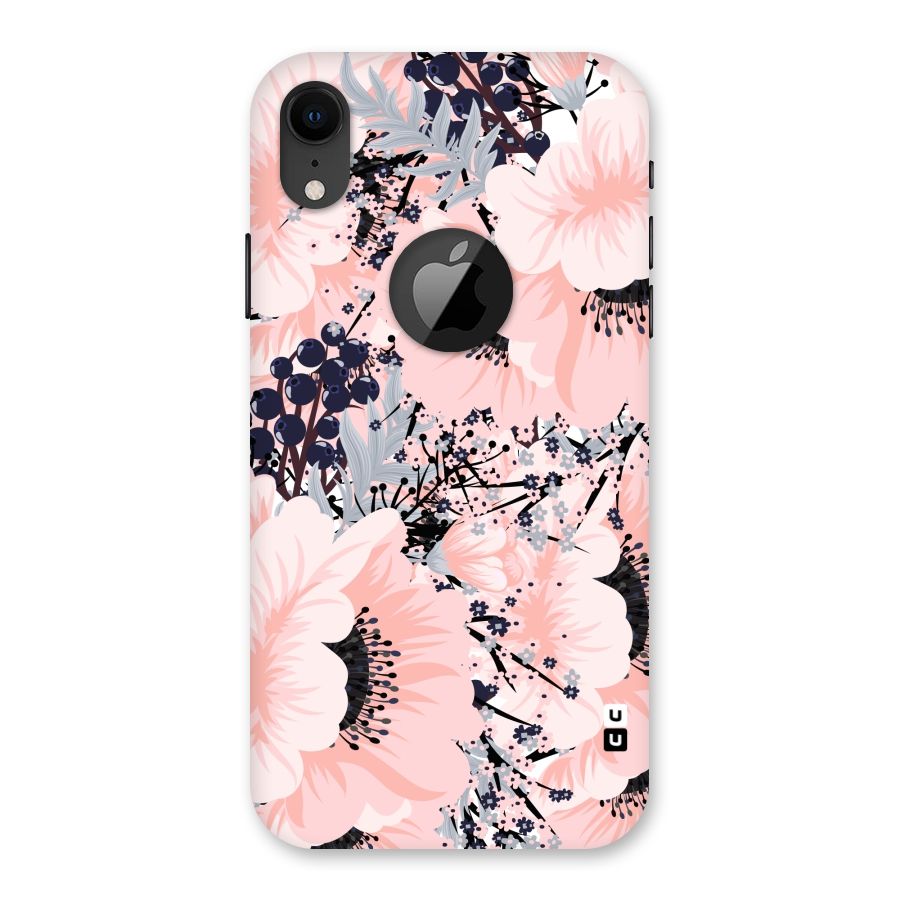 Beautiful Flowers Back Case for iPhone XR Logo Cut