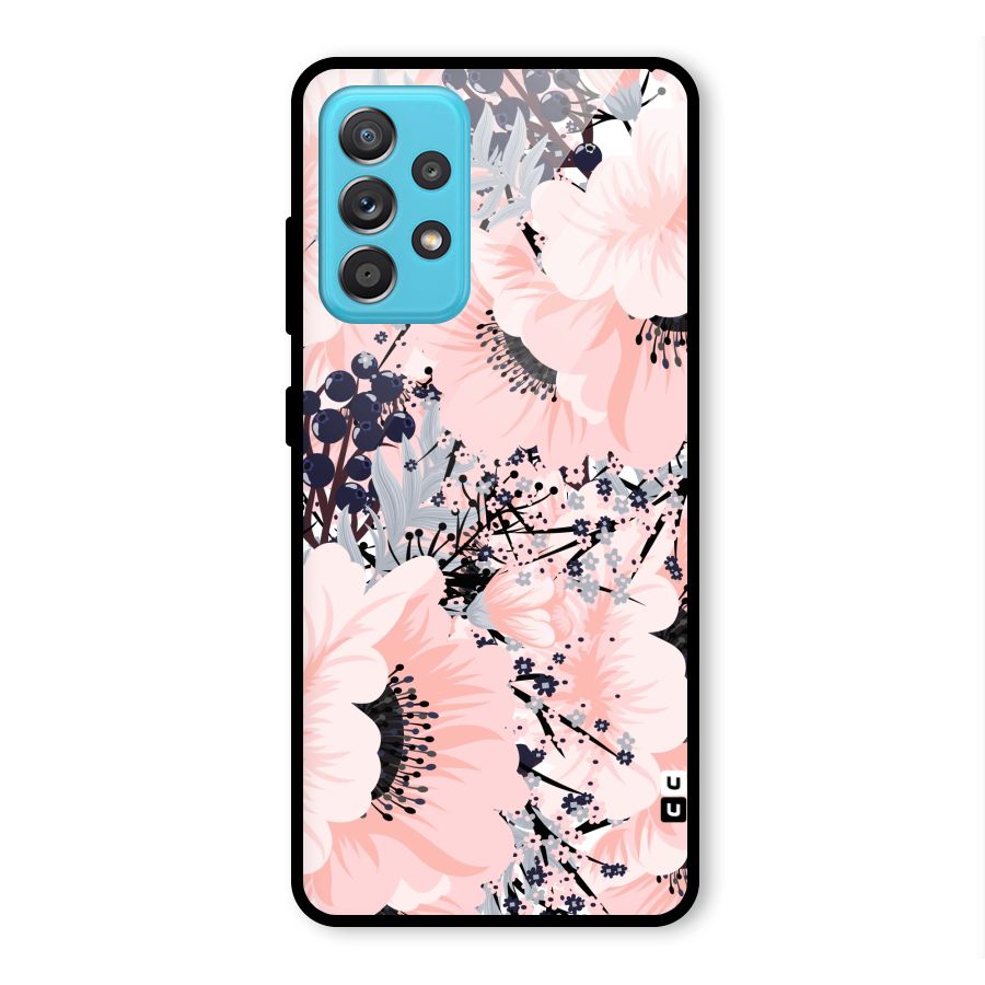 Beautiful Flowers Glass Back Case for Galaxy A52