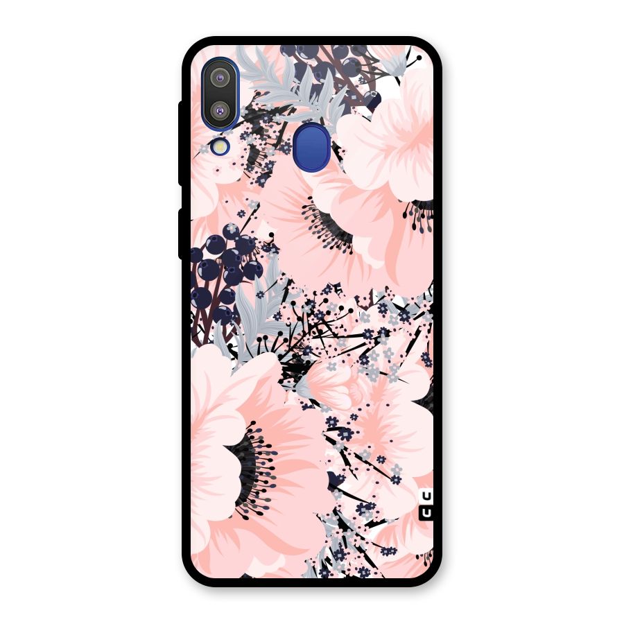 Beautiful Flowers Glass Back Case for Galaxy M20