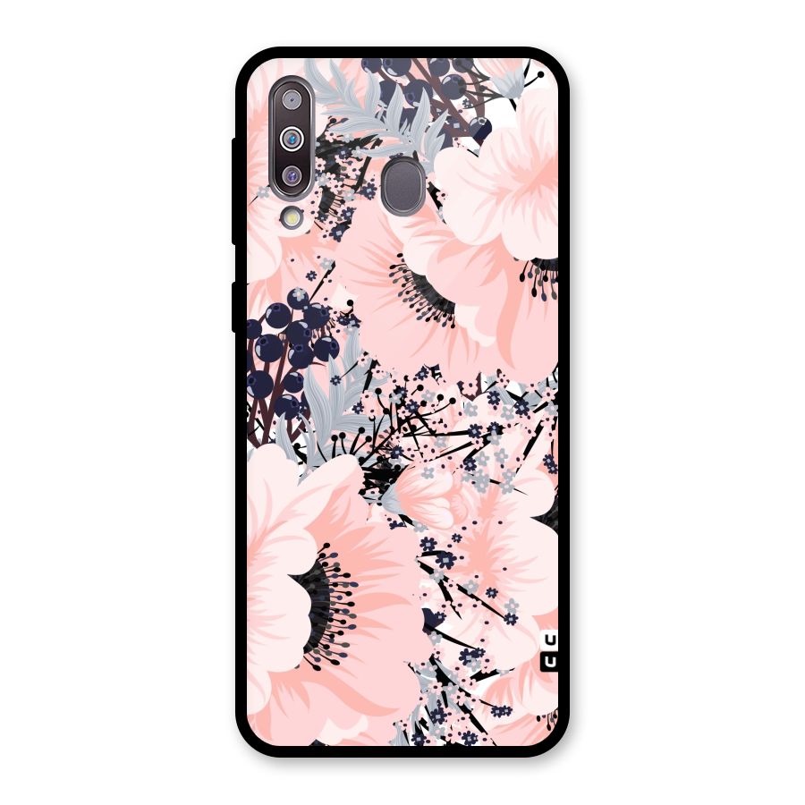 Beautiful Flowers Glass Back Case for Galaxy M30