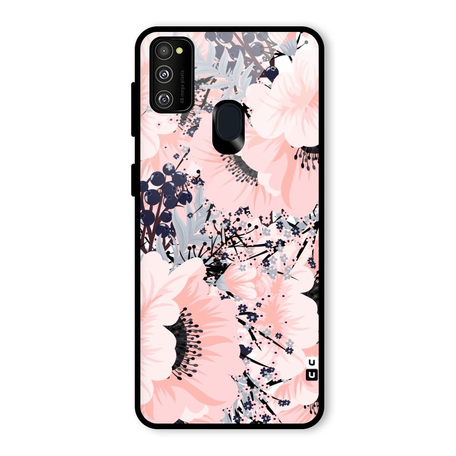 Beautiful Flowers Glass Back Case for Galaxy M30s