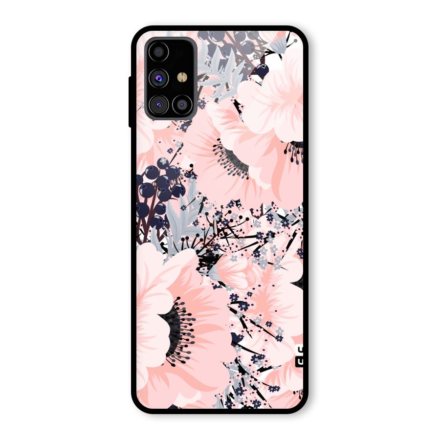 Beautiful Flowers Glass Back Case for Galaxy M31s