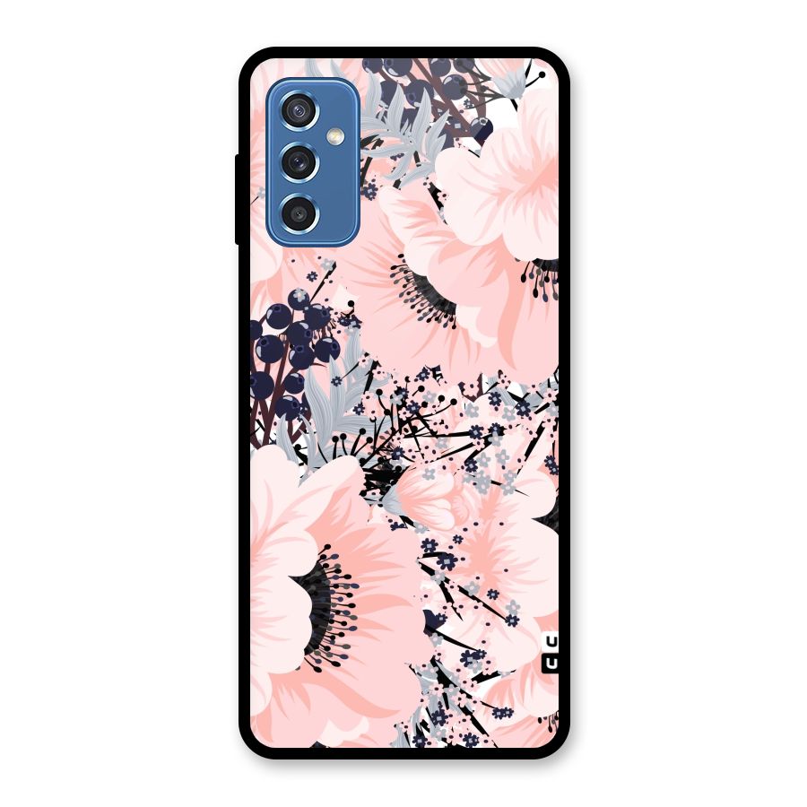 Beautiful Flowers Glass Back Case for Galaxy M52 5G