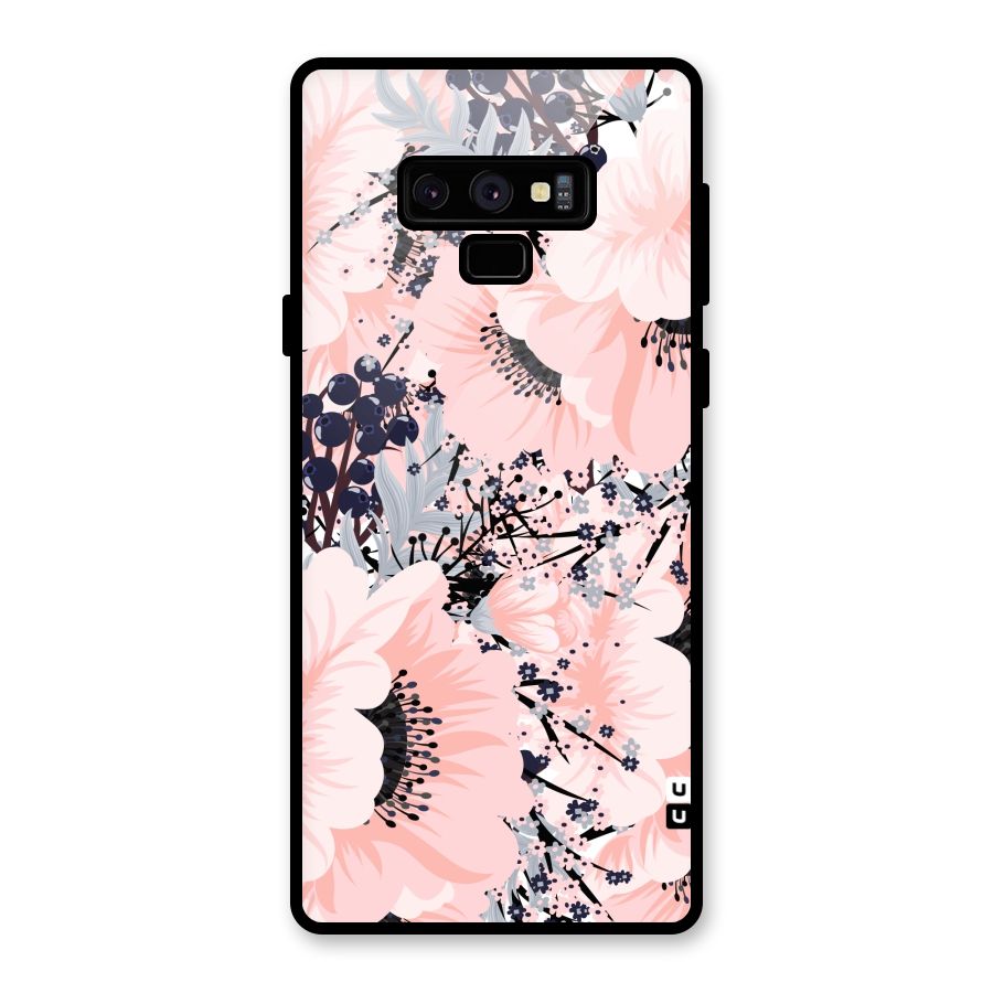 Beautiful Flowers Glass Back Case for Galaxy Note 9