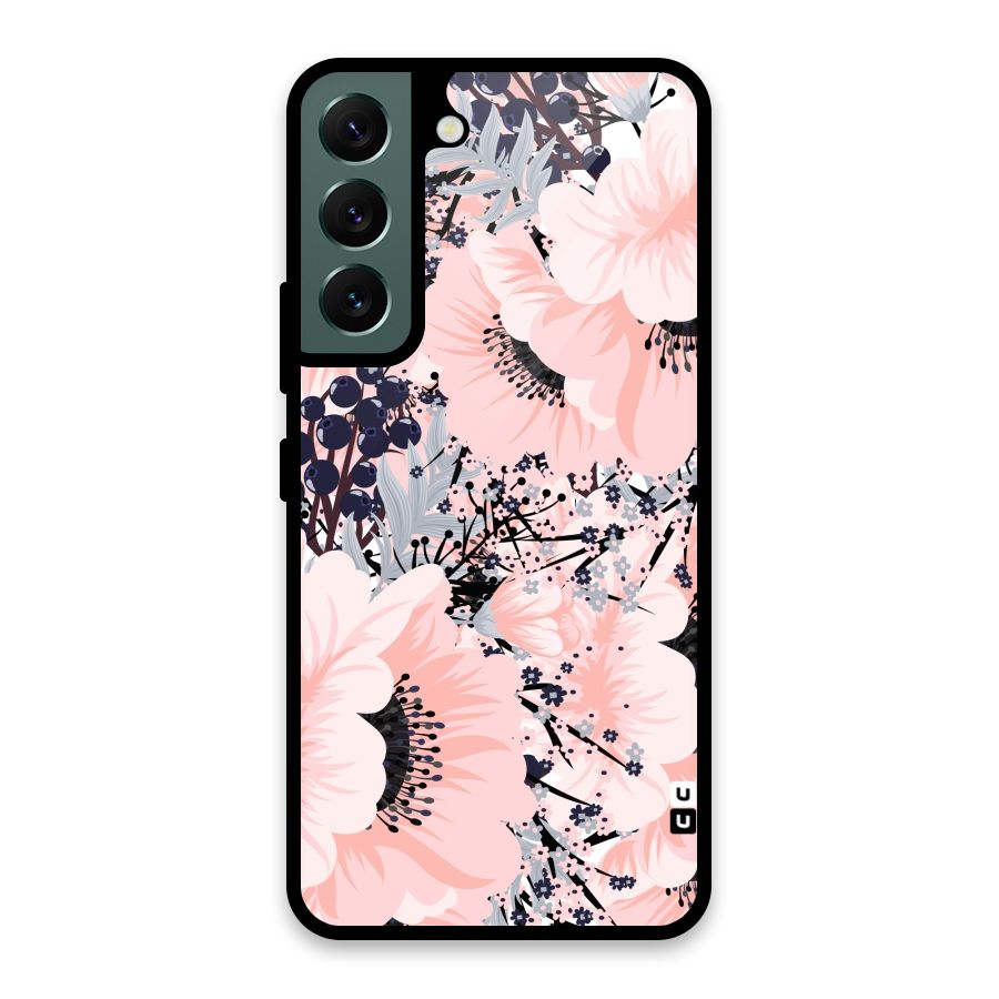 Beautiful Flowers Glass Back Case for Galaxy S22 5G