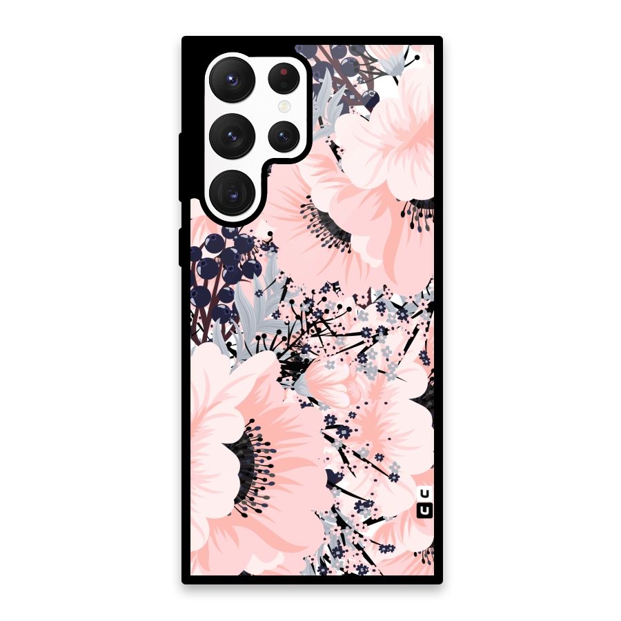 Beautiful Flowers Glass Back Case for Galaxy S22 Ultra 5G