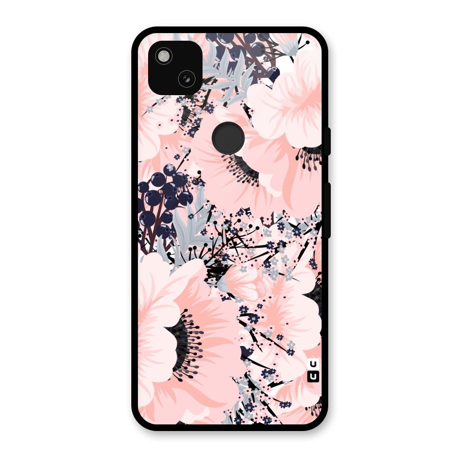 Beautiful Flowers Glass Back Case for Google Pixel 4a