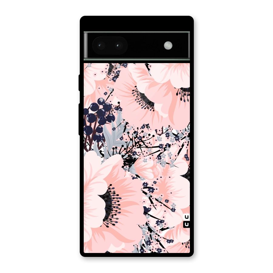 Beautiful Flowers Glass Back Case for Google Pixel 6a