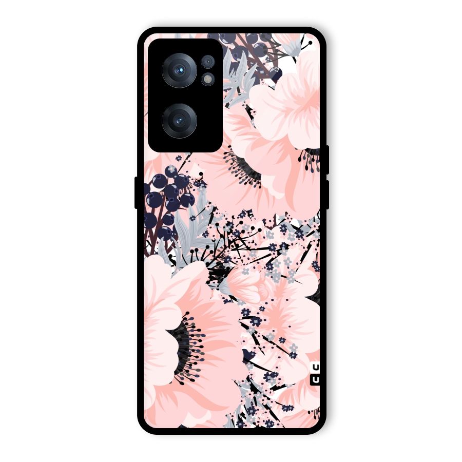 Beautiful Flowers Glass Back Case for OnePlus Nord CE 2 5G