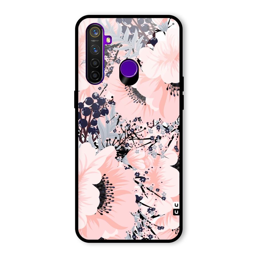 Beautiful Flowers Glass Back Case for Realme 5 Pro