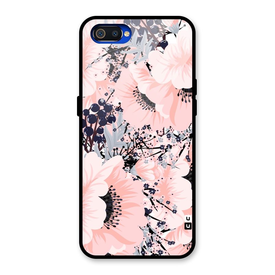 Beautiful Flowers Glass Back Case for Realme C2