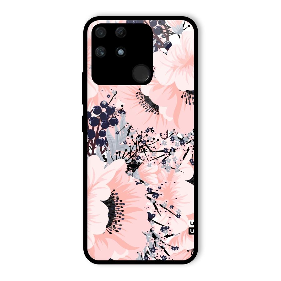 Beautiful Flowers Glass Back Case for Realme Narzo 50A