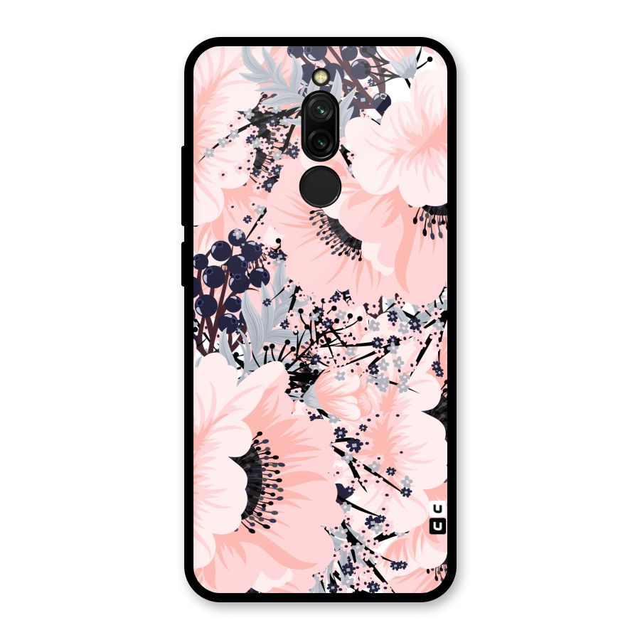 Beautiful Flowers Glass Back Case for Redmi 8