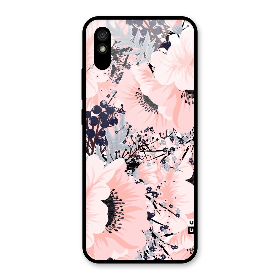 Beautiful Flowers Glass Back Case for Redmi 9A