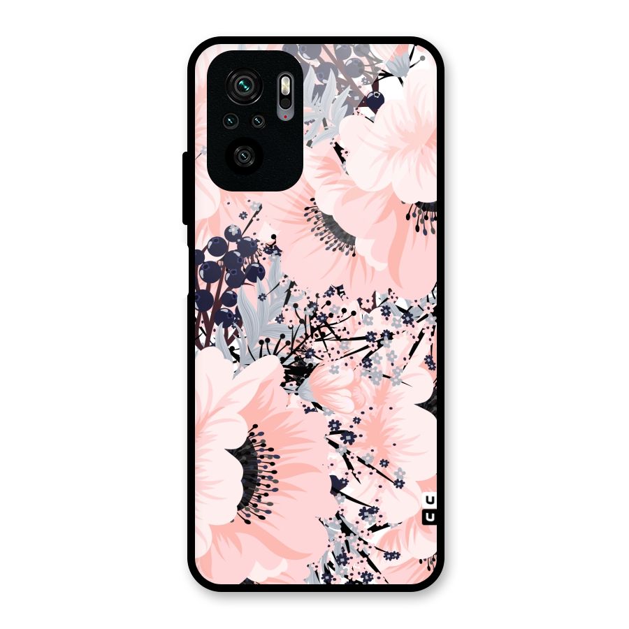 Beautiful Flowers Glass Back Case for Redmi Note 10S