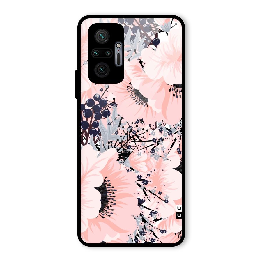 Beautiful Flowers Glass Back Case for Redmi Note 10 Pro Max