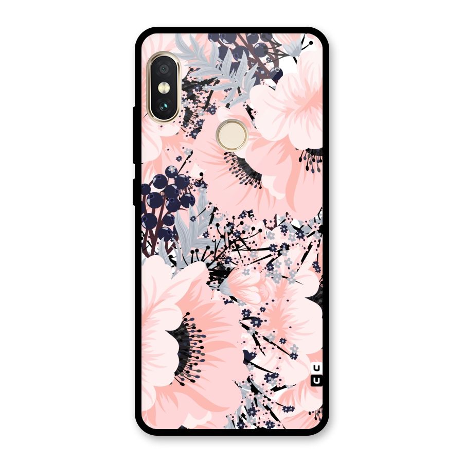 Beautiful Flowers Glass Back Case for Redmi Note 5 Pro
