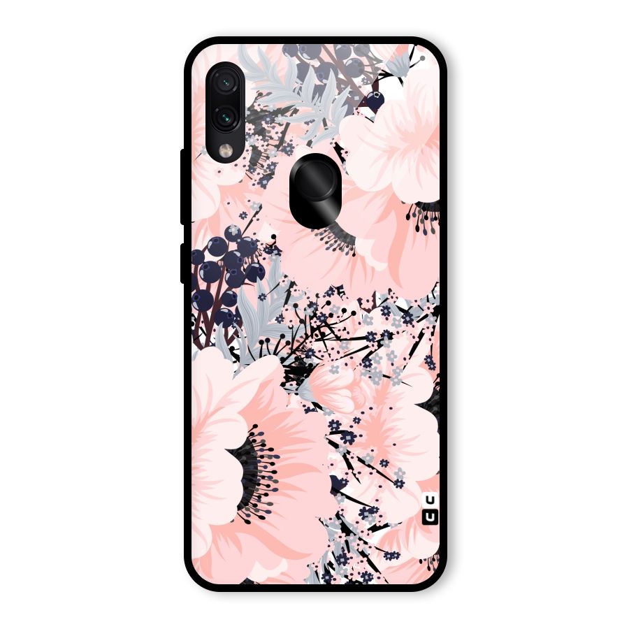 Beautiful Flowers Glass Back Case for Redmi Note 7 Pro