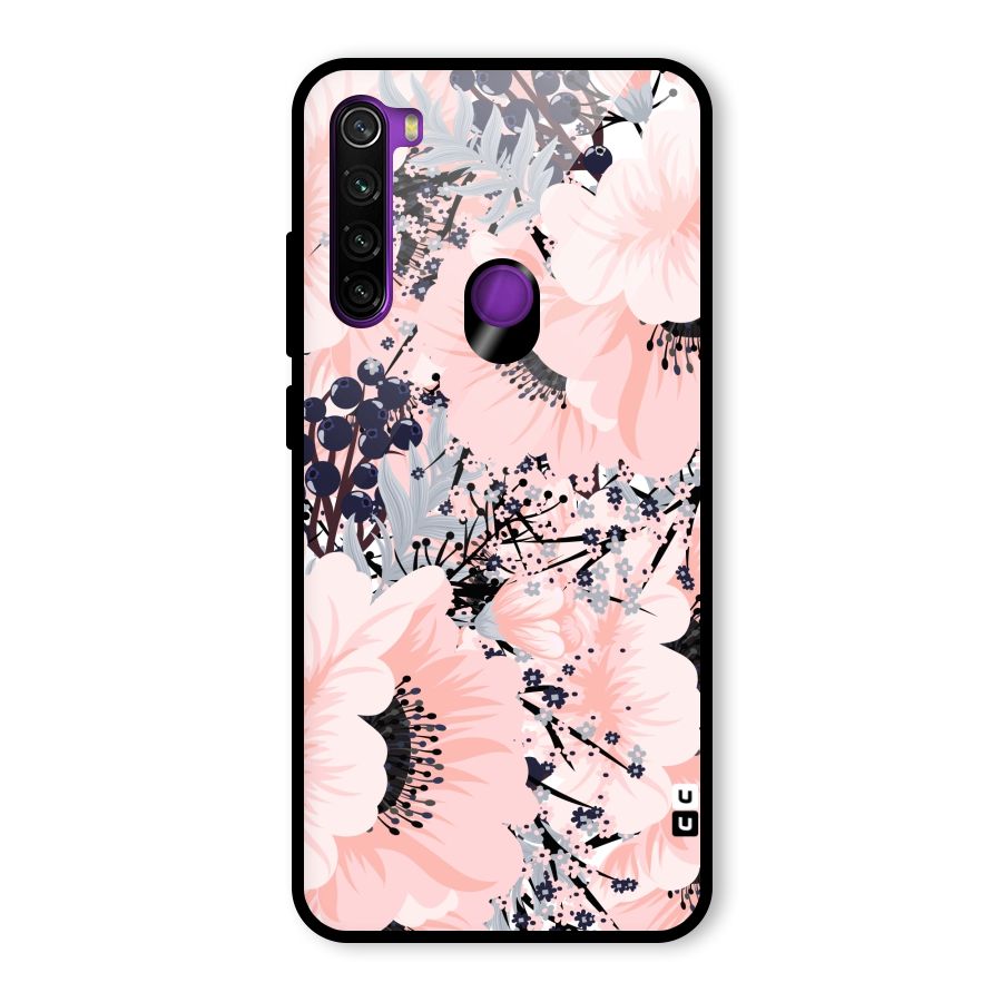 Beautiful Flowers Glass Back Case for Redmi Note 8