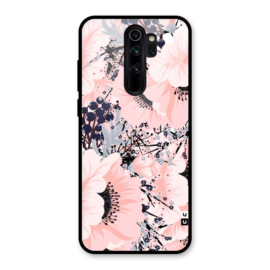 Beautiful Flowers Glass Back Case for Redmi Note 8 Pro