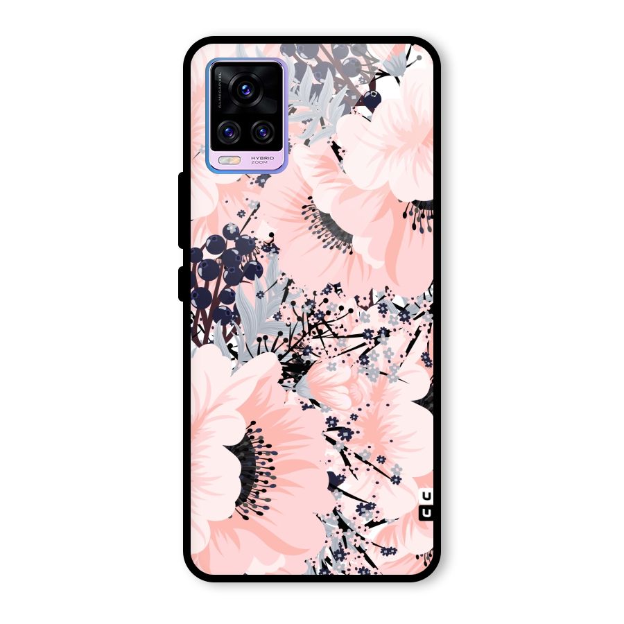 Beautiful Flowers Glass Back Case for Vivo V20 Pro