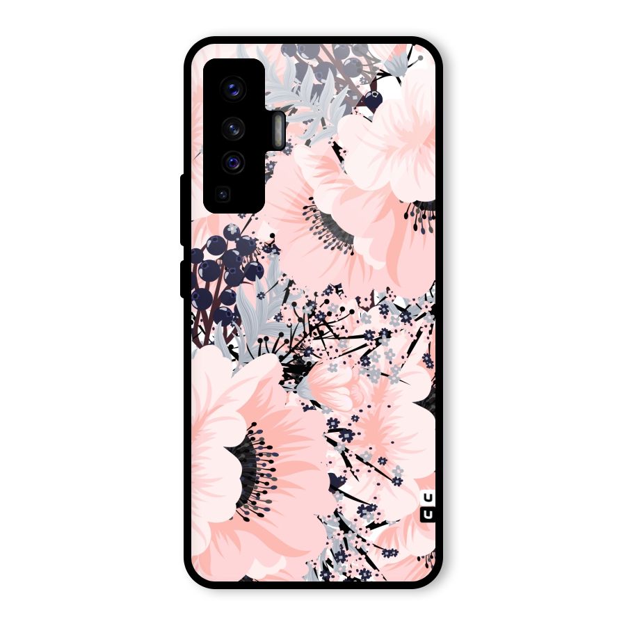 Beautiful Flowers Glass Back Case for Vivo X50