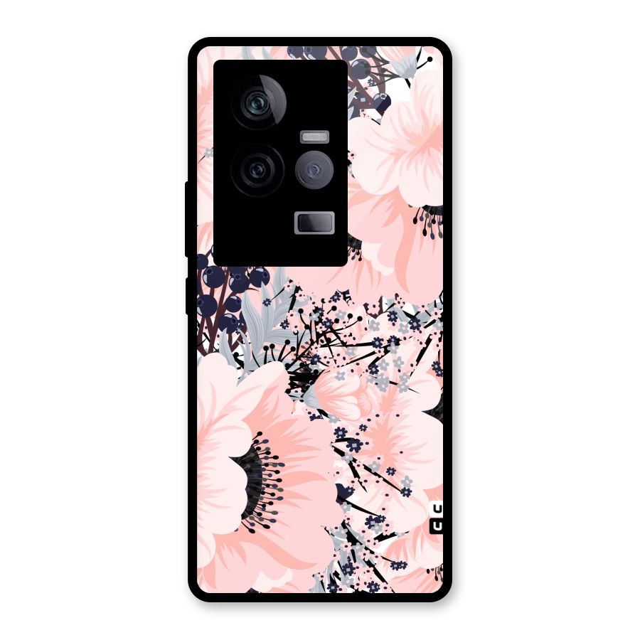 Beautiful Flowers Glass Back Case for Vivo iQOO 11 5G