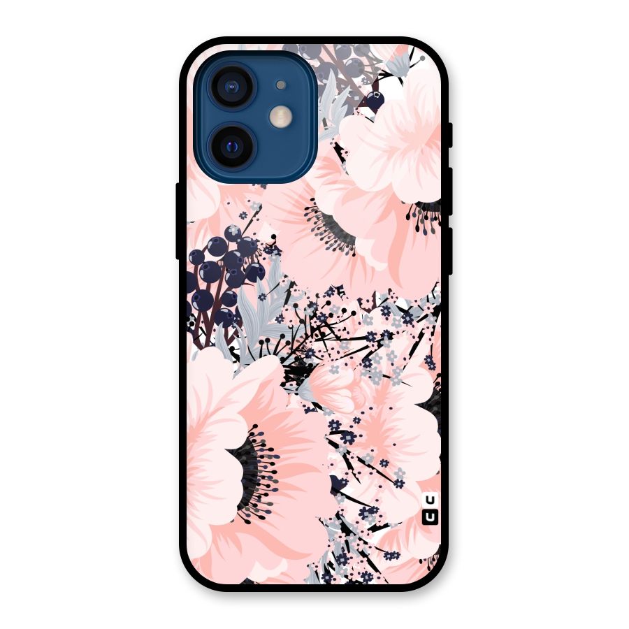 Beautiful Flowers Glass Back Case for iPhone 12 Mini