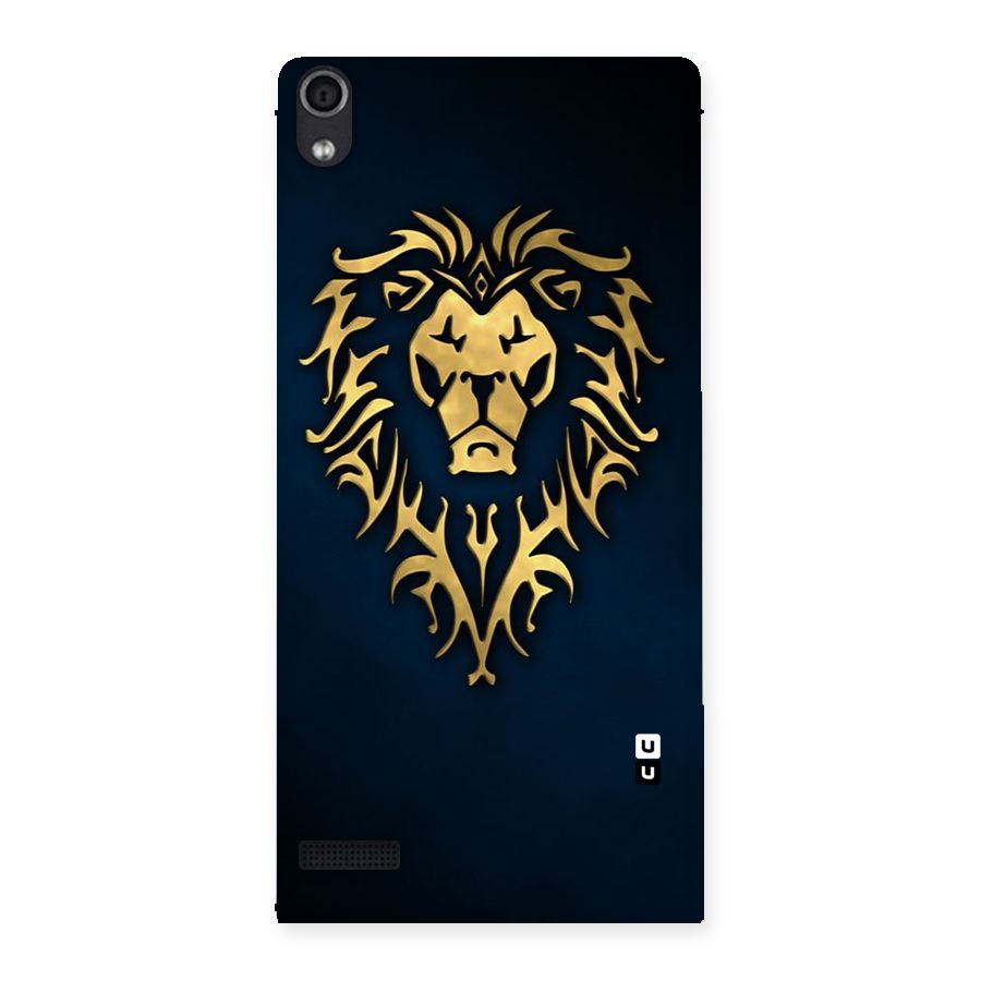 Beautiful Golden Lion Design Back Case for Ascend P6