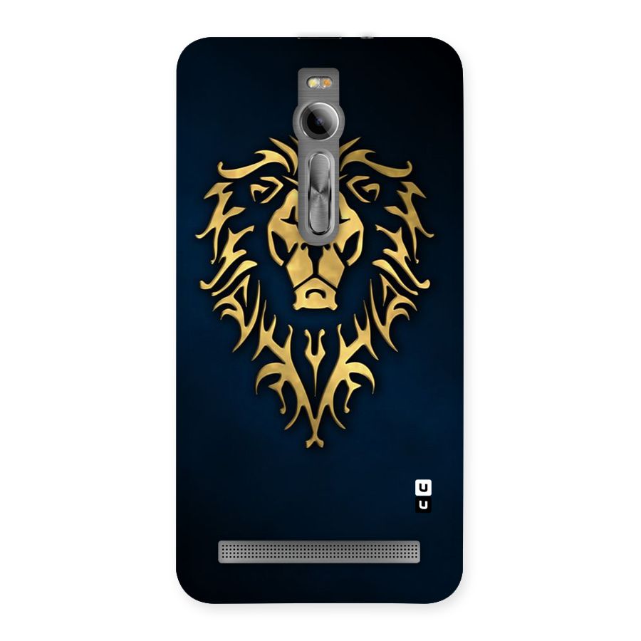 Beautiful Golden Lion Design Back Case for Asus Zenfone 2