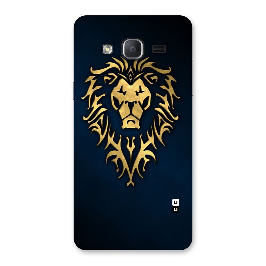 Beautiful Golden Lion Design Back Case for Galaxy On7 Pro