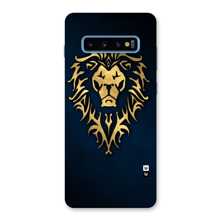 Beautiful Golden Lion Design Back Case for Galaxy S10 Plus