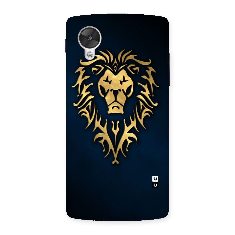 Beautiful Golden Lion Design Back Case for Google Nexsus 5