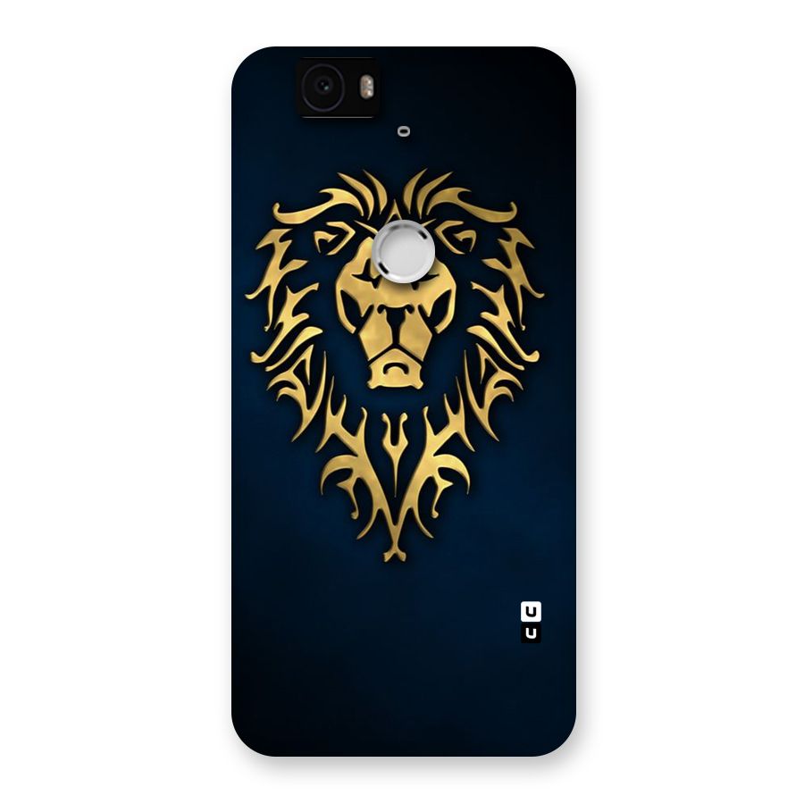 Beautiful Golden Lion Design Back Case for Google Nexus-6P