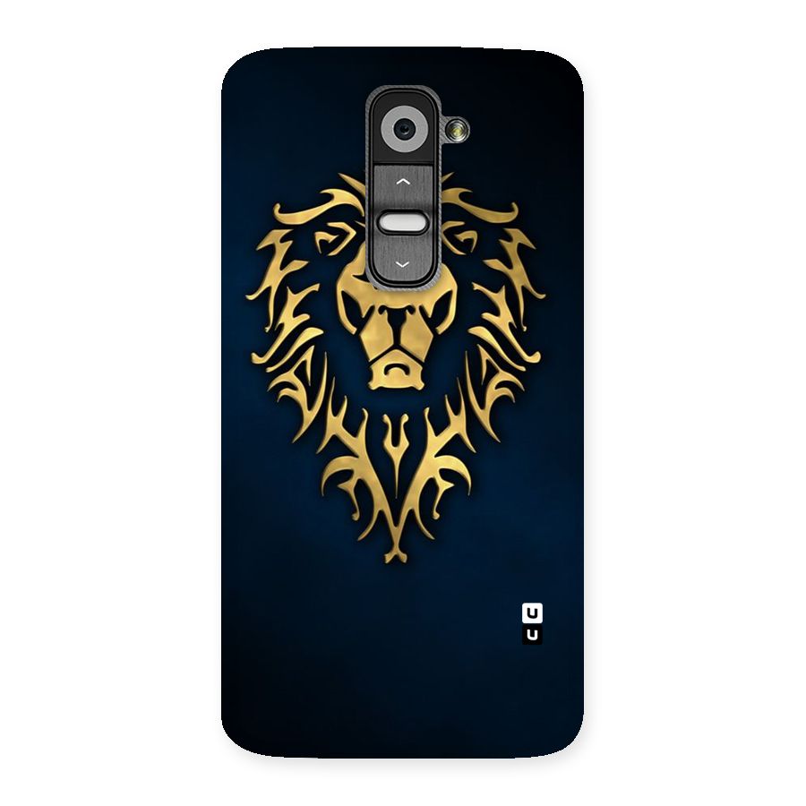 Beautiful Golden Lion Design Back Case for LG G2