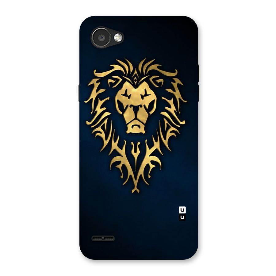Beautiful Golden Lion Design Back Case for LG Q6