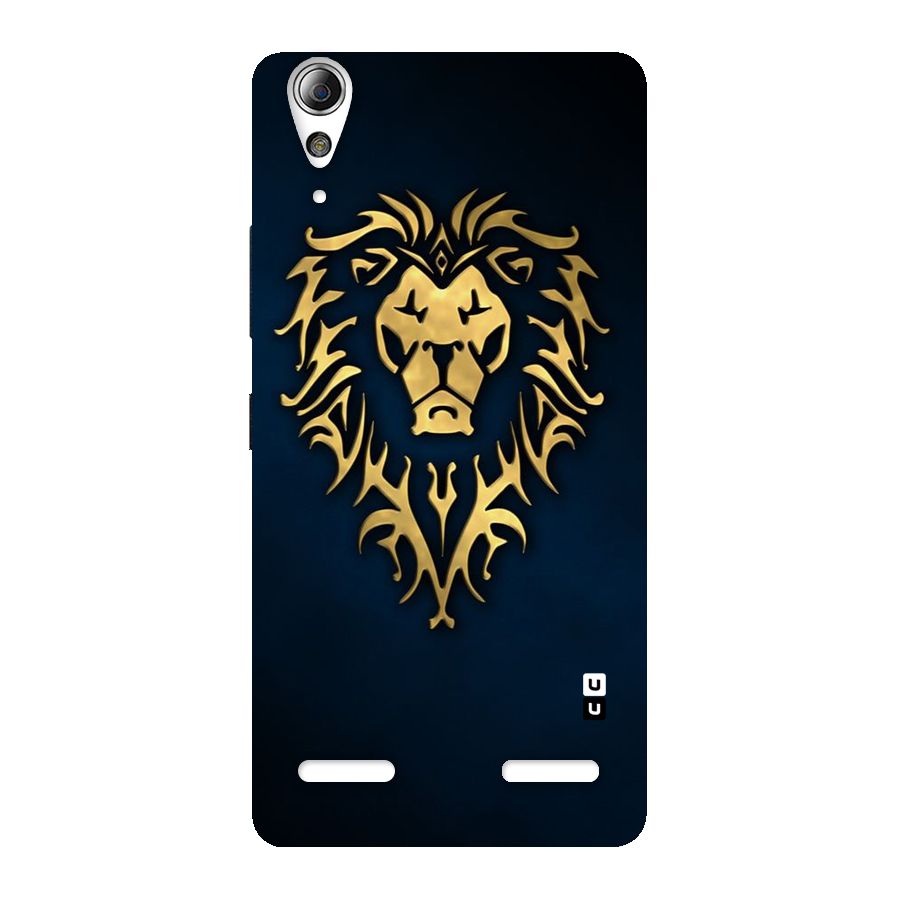 Beautiful Golden Lion Design Back Case for Lenovo A6000 Plus