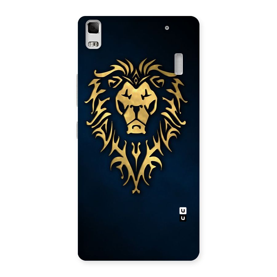 Beautiful Golden Lion Design Back Case for Lenovo A7000